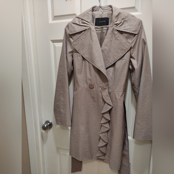 Spring coat, Tahari,size M,grey color - Picture 3 of 5